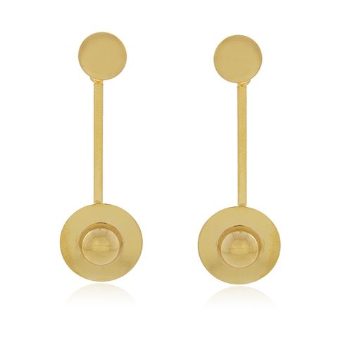 Brinco Circulo Liso Palito largo Círculos Pontas