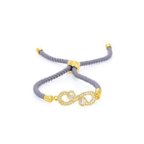 Pulseira Shambala Infinito Cravejado Coração Navete