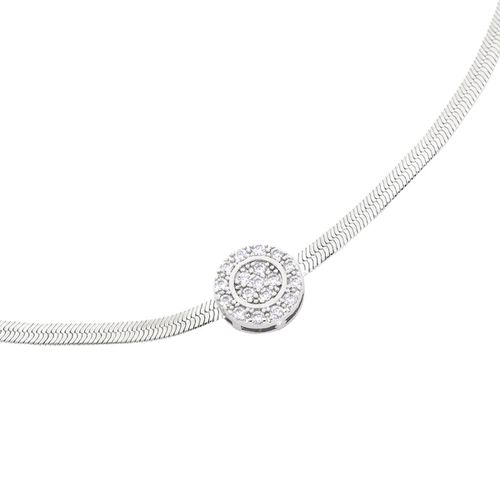 Choker Fita Circulo Todo Cravejado