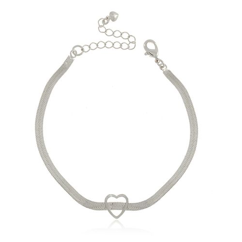 Pulseira Fita Coração Vazado