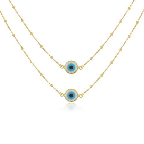 Escapulário Bolinhas Olho Grego