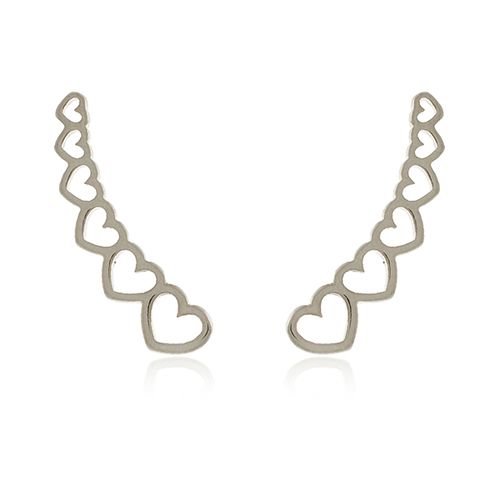 Ear Cuff Corações Vazados Crescente
