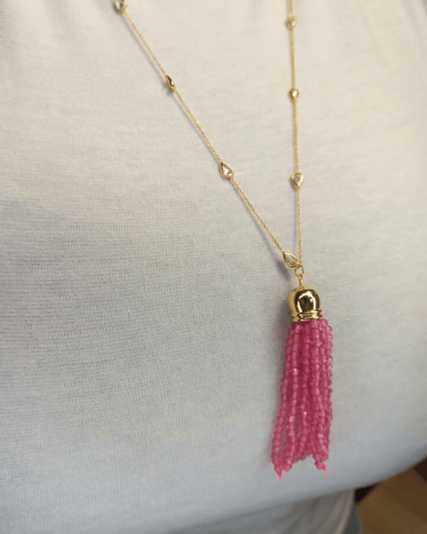 Colar Longo Franja Swarovski