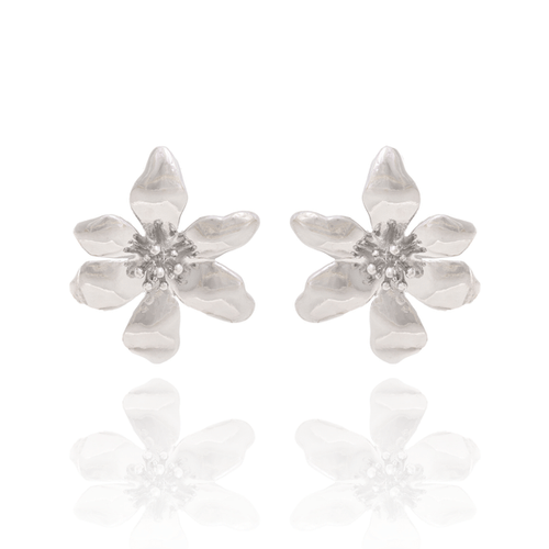 Brinco Flor Miolo Bolinhas