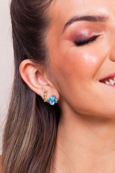Ear Cuff Pedras Gota Oval Retangular