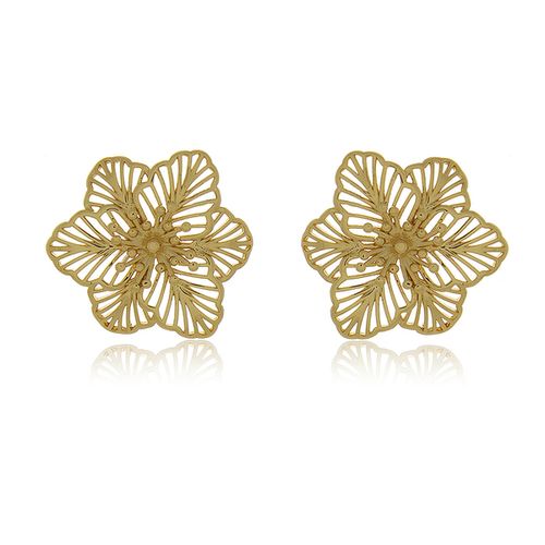 Brinco Flor Pétalas Vazadas