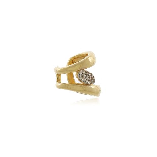 Piercing Duas Voltas Oval Cravejado