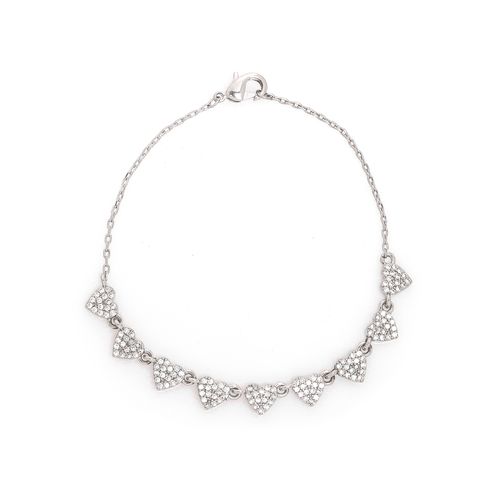 Pulseira Corações Ao Meio Cravejado