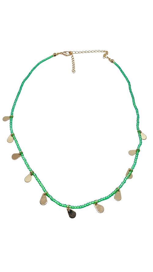 Colar Curto Cristais Gotas Penduradas