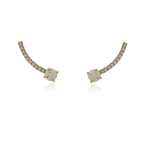 Ear Cuff Palito Cravejado Ponto de Luz