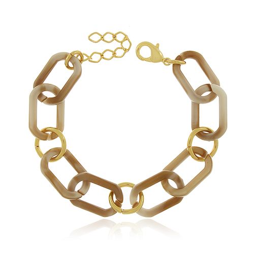 Pulseira Elos Resina Círculos Lisos