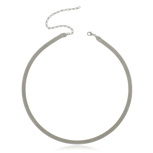Colar Curto Fita Larga 40Cm