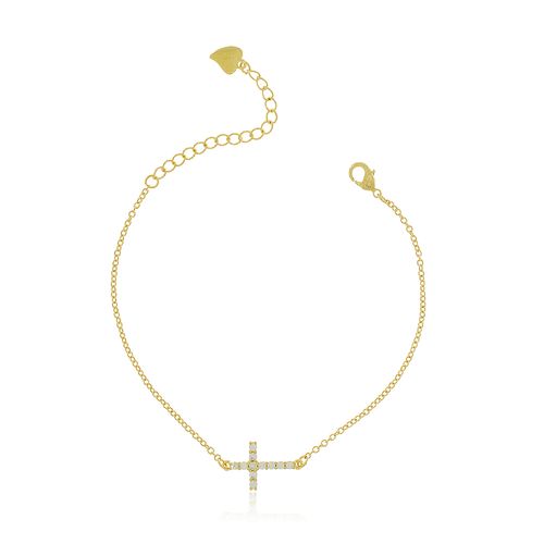 Pulseira Cruz Cravejada