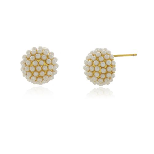 Brinco Esfera Bolinhas Peroladas