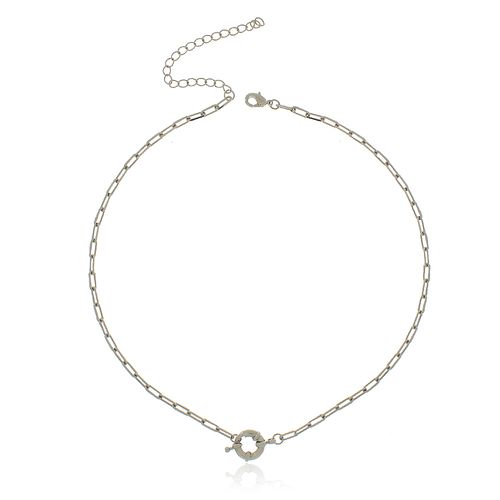 Colar Corrente Carty Fina Fecho Boia Frente