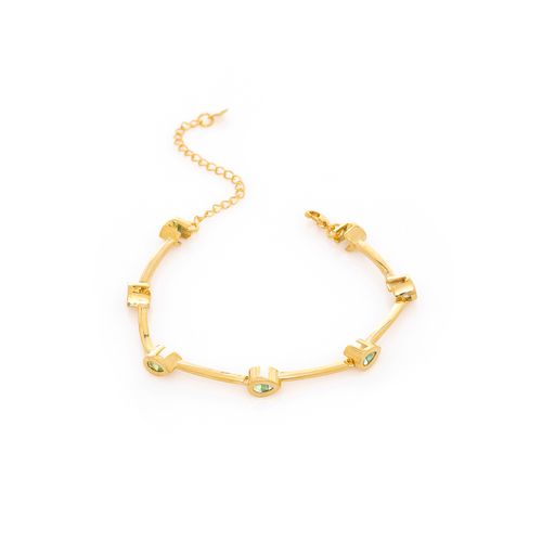 Pulseira Pedras Gotas Palitos Lisos