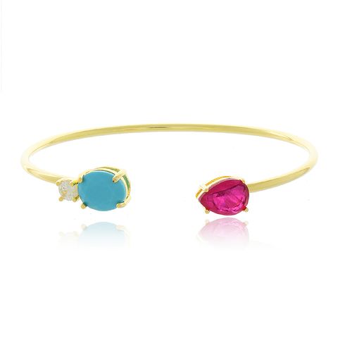 Bracelete Pedras Gota Oval Ponto de Luz