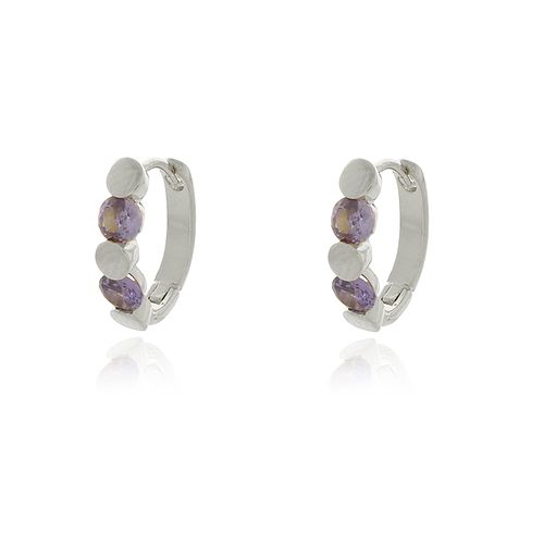 Argola Pedras Círculos Lisos