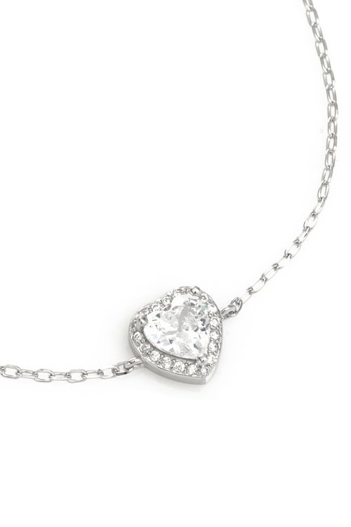 Pulseira Pedra Coração Volta Cravejada