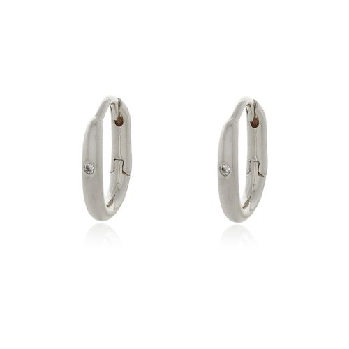 Argola Oval Lisa Ponto de Luz
