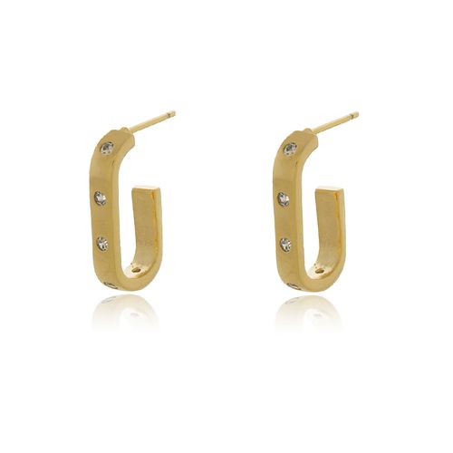 Argola Oval Pontos de Luz