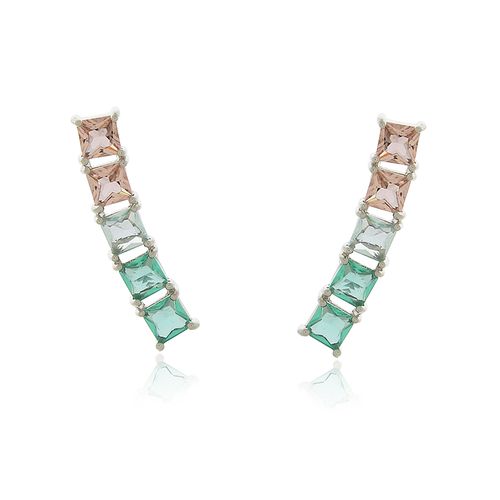 Ear Cuff Pedras Quadradas