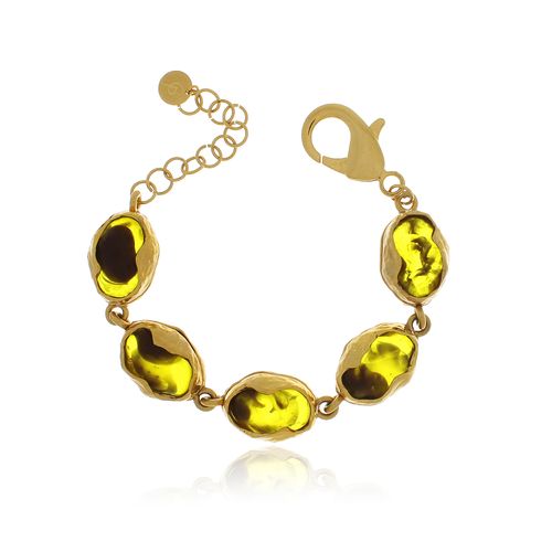 Pulseira Orgânica Pedra Volta Trabalhada