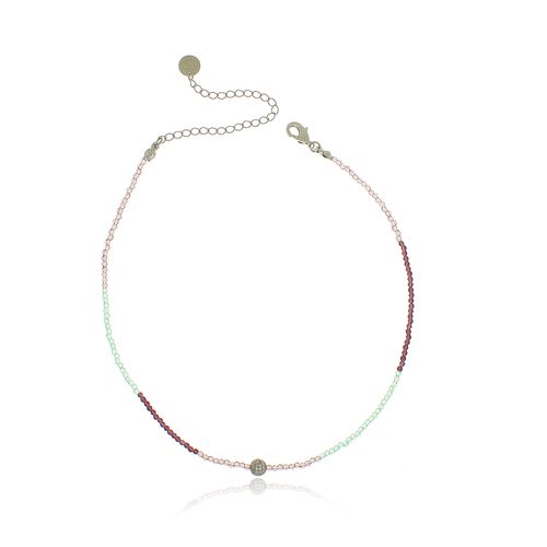 Choker Cristais Mini Esfera Cravejada