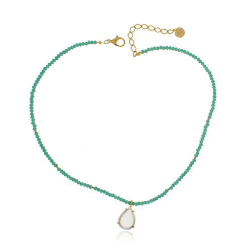 Colar Cristais Pedra Gota