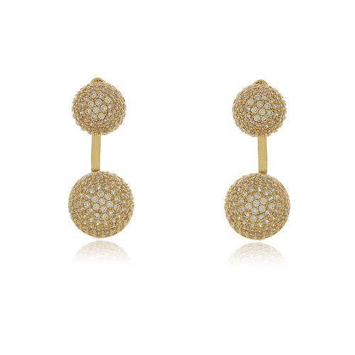 Ear Jacket Círculos Altos Cravejados