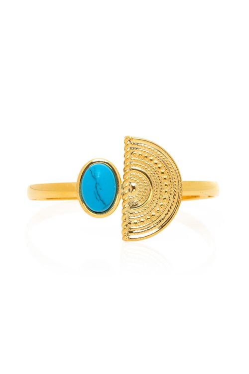 Bracelete Pedra Oval Meia Lua