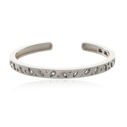 Bracelete Pedras Gotas Folhas Pontos de Luz