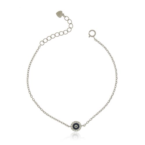 Pulseira Olho Grego Círculo Volta Cravejada
