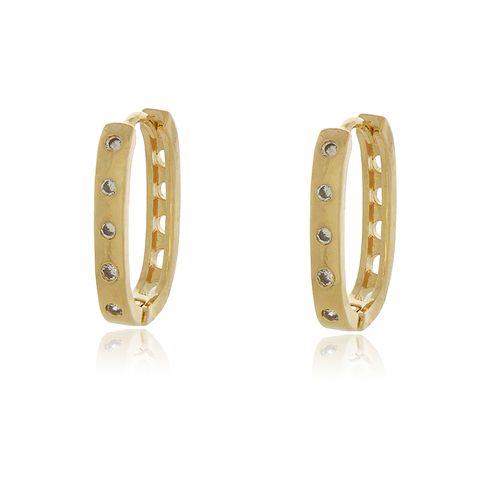 Argola Oval Pontos de Luz G
