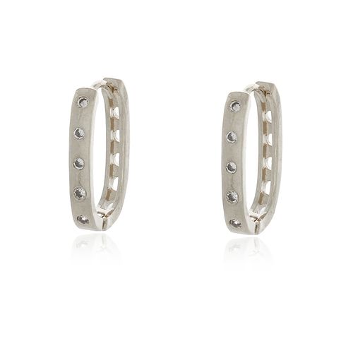 Argola Oval Pontos de Luz G