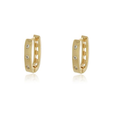 Argola Oval Pontos de Luz P