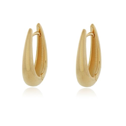 Argola Oval Ponta Fina