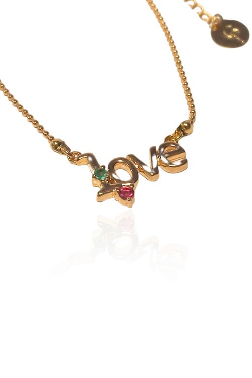 Pulseira Corrente Bolinhas Love