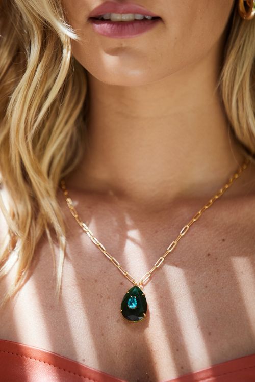 Colar Pedra Gota