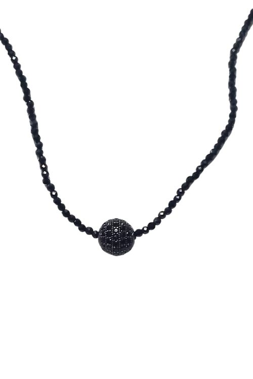 Choker Cristais Esfera Cravejada