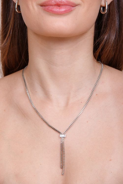 Colar Gravata Catraquinha Baguete