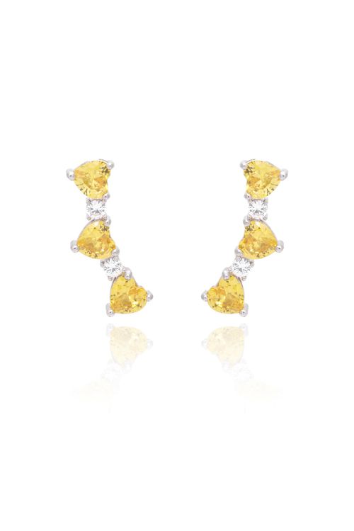 Ear Cuff Corações Ponto de Luz