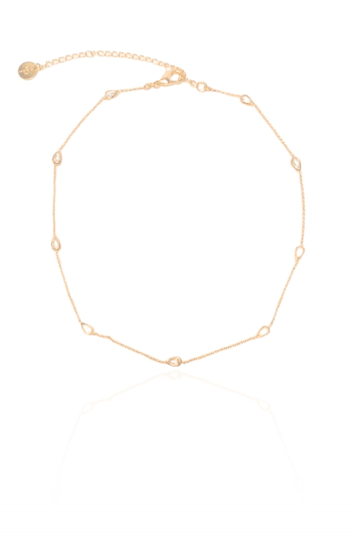 Choker Pedras Gotas Espaçadas