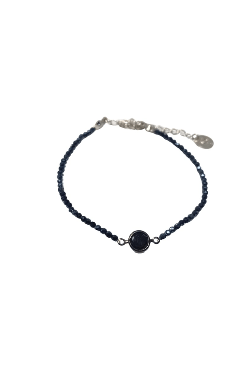 Pulseira Cristais Fininhos Pedra Círculo