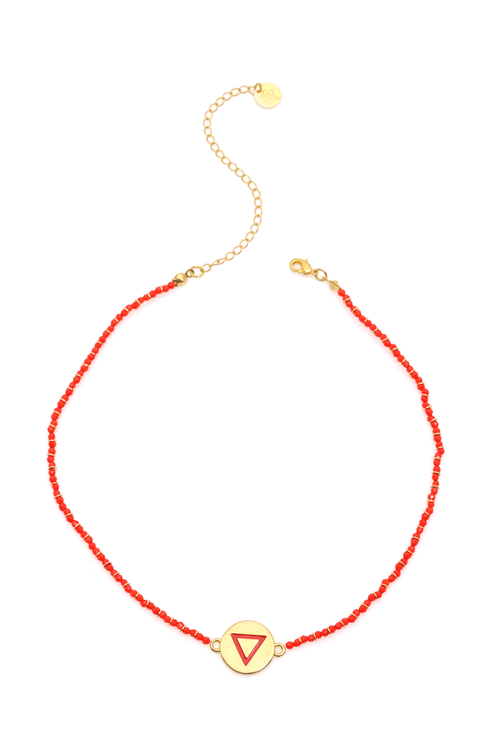 Choker Cristais Elemento Fogo