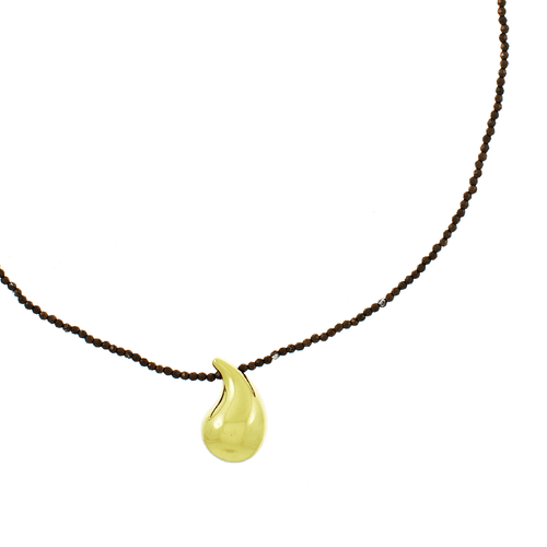 Colar Cristais Gota Lisa