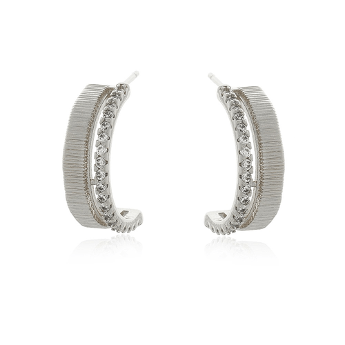 Argola Riscadinha Cravejada