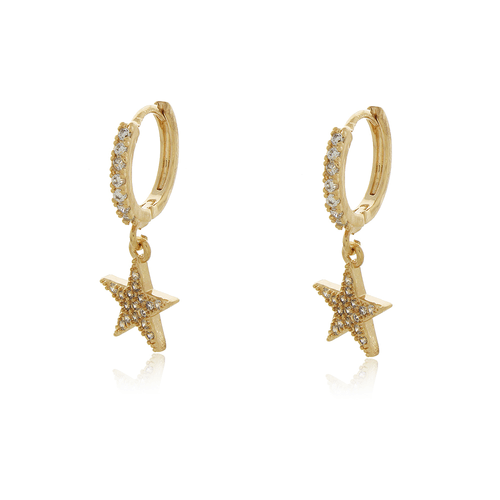 Argola Estrela Cravejada