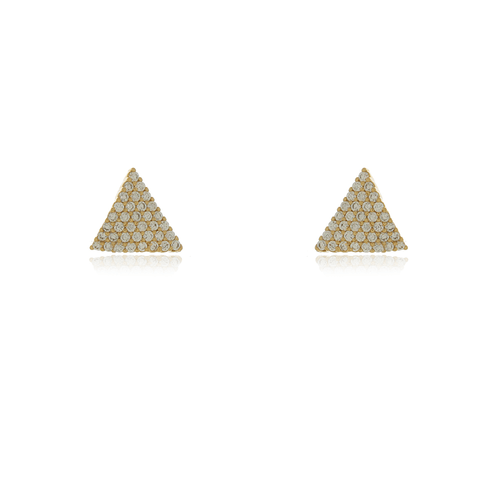 Brinco Triangulo Cravejado