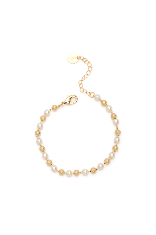 Pulseira Pérola Esferas Trabalhadas